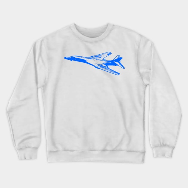 Rockwell B-1 Lancer - Blue Design Crewneck Sweatshirt by PlaneJaneDesign